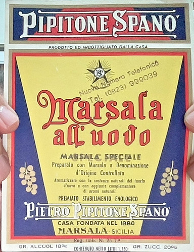 Etichetta marsala vini - di,