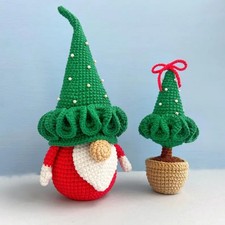 Gnomo di Natale all'uncinetto