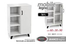 MOBILETTO MOBILE 5 CASSETTI CUCINA SALOTTO BAGNO LEGNO BIANCO 60*30*H90CM