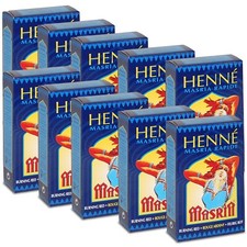 10x Henne MASRIA - Henne rapido ROSSO ARDENTE - 90 gr - Hennè, tinte e colorante