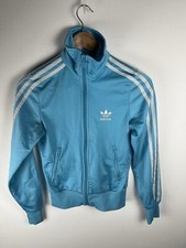 Adidas Firebird Felpa Tuta Azzurro Bianco taglia XS Donna Women Sport Jacket