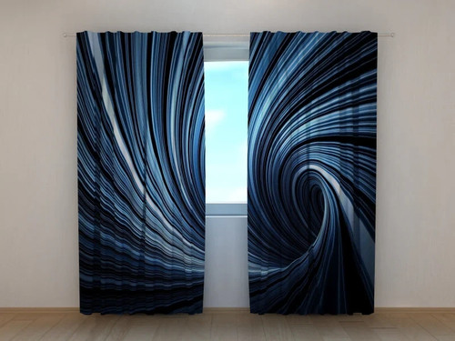 Tende vortice astratto - astratto, blu