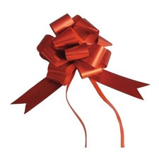 Confezione 30 COCCARDE Coccarda FIOCCHI 30 mm AUTOTIRANTI colore ROSSO 1C0L