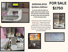 Bernina B710 Sewing Machine