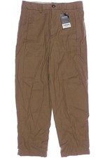 Pantaloni di tessuto chiusi pantaloni da donna pants chino taglia W27 lino marrone #gj7drwh