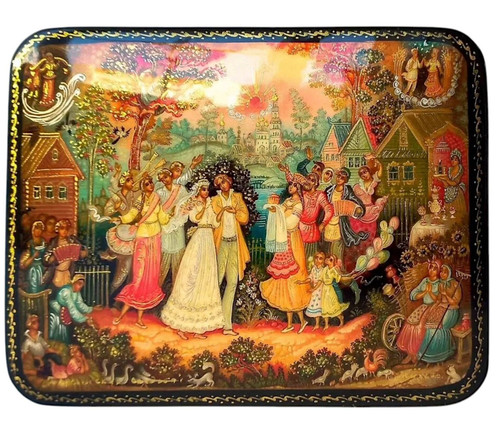 Scatola lacca russa - , matrimonio