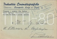 VILLANOVA DI CAMPOSAMPIERO - INDUSTRIE CINEMATOGRAFICHE ZAMPERLA (PADOVA) 1947