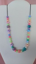 collana handmade per bambine con perline glitter