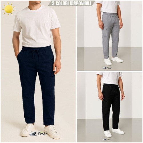 Pantalone tuta diritto cotone - pantalone,