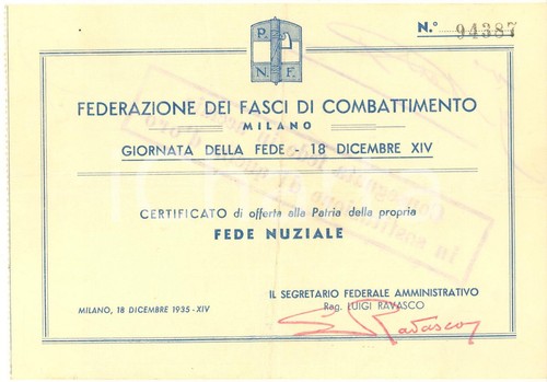 1935 pnf milano oro - 1935,