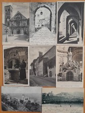 8 ANTICHE CARTOLINE DI ASSISI VIAGGIATE - PERUGIA - FORM. PICCOLO - BASSO COSTO