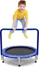 Trampolino Elastico per Bambini, Tappeto Elastico Pieghevole per Bambini Con Cop