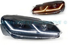 FARI NERI GOLF 6 ANGEL EYES GTI FULL BLACK FIBRA LED FRECCE DINAMICHE DAYLINE