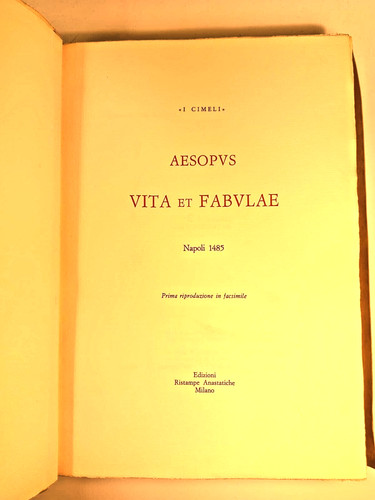 Aesopus vita fabulae napoli - et,