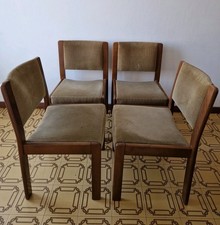 Set 4 sedie Vintage In Noce
