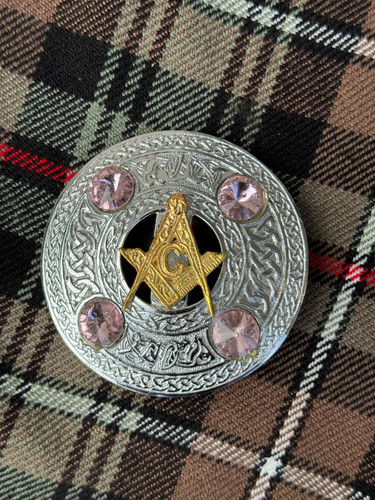 Spilla uomo pietra - rosa, chiaro