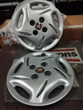 FIAT SEICENTO 600 BRUSH TT - SET 4 PZ. COPPA BORCHIA COPRIRUOTA 13" LOGO ROSSO