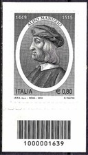 Italia 2015 A Manuzio/Tipografia Stampa Inventore/Libri Tipo Italico MNH/1