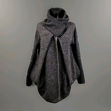 FAME FASHION Cappottino Destrutturato Bouclè Lana Marrone/Beige Collo Sciall. M