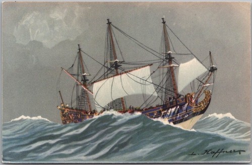 Cartolina epoca nave - cartolina, d'epoca