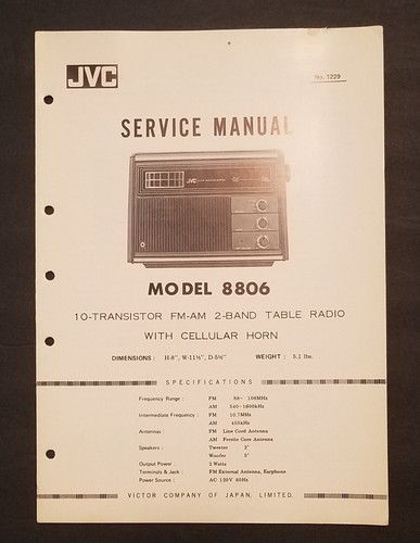 Jvc nivico modello 8806 - modello,