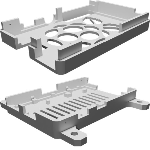 Case raspberry con attacco - pi,