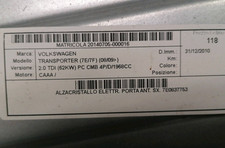 Alzacristallo elettr. porta ant. SX VOLKSWAGEN CARAVELLE 2.0 TDI 4Motion (103Kw)