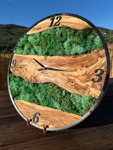 Orologio legno ulivo d 40 - in, d'ulivo