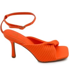SANDALO TACCO ARANCIONE A