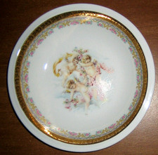 Ciotola / Piatto DEPOS T.LIMOGES Porcellana decorata a mano bordo Oro - Vintage