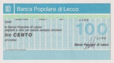 Miniassegni  Lecco - 100 lire