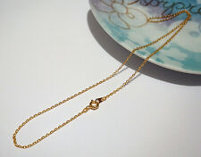 2pz 45cm collana base catena in ottone 2x1,5mm colore oro bijoux