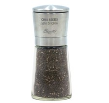 Macina semi di chia Bisetti La Spezia vetro e acciaio 13 cm
