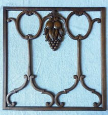 Fregio cornice In Legno Decoro Intaglio Melograno Frutta Scultura Uva