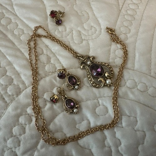 Set orecchini pendenti collana