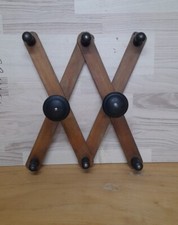 Antico Attaccapanni Appendiabiti In Legno  Artigianale Da Parete. Inizio 900.