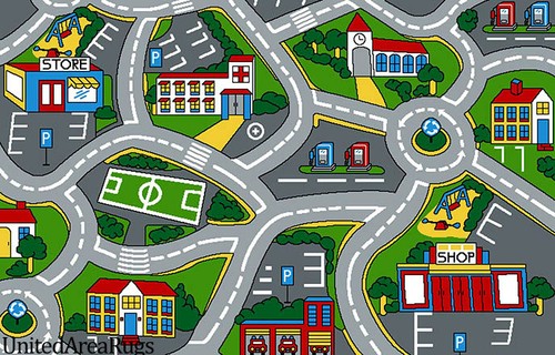 Tappeto 3x5 gioco strada tempo - gioco,