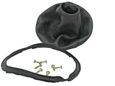 Cuffia leva cambio + cornice interna LANCIA YPSILON 843(2003-2012) pelle NERA