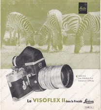 LEITZ Procede Leica Visoflex II chambre reflex Camera *depliant vintage