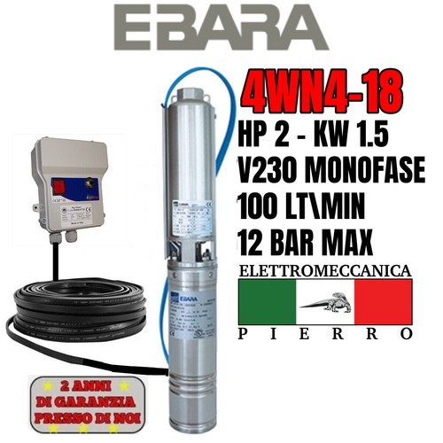 Pompa sommersa per pozzi ebara - per,