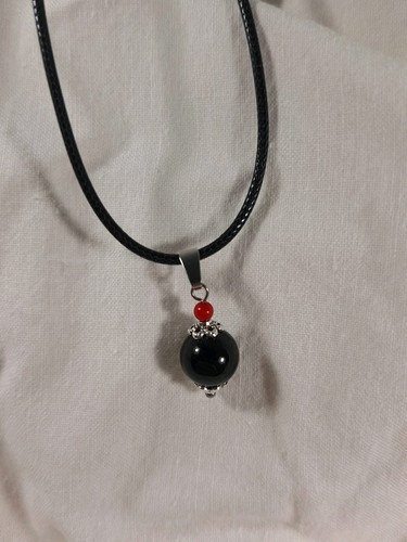 Collana coccu ossidiana e - collana,