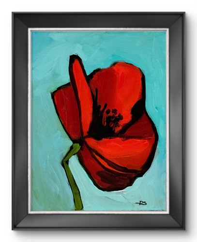 Quadro fiore rosso - quadro,