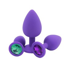 Plug moda donna principiante anale silicone cuore gioiello butt ventosa cristallo