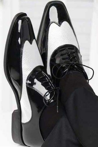 Scarpe smoking uomo bicolore