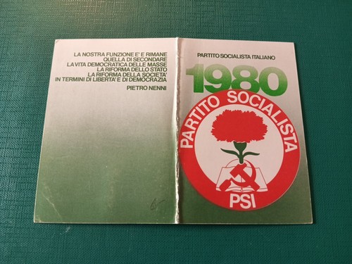 Tessera partito socialista - tessera,