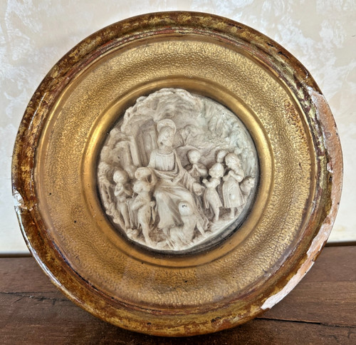 Antico medaglione sacro - sacro, "gesù
