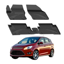 Tappetini per Ford C-Max Grand C-Max 2010-2019 | Tappetino Premium Nero