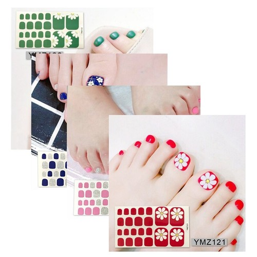 Adesivi 22pz nail wraps fiori - 22pz,