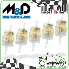 FILTRO BENZINA MOTO KIT 5 FILTRI CARBURANTE UNIVERSALE TUBO SCOOTER AUTO E BARCA