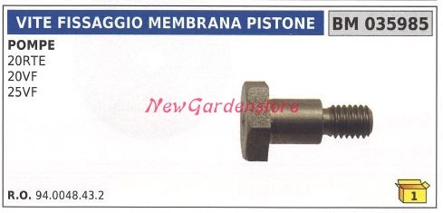 Vite fissaggio membrana